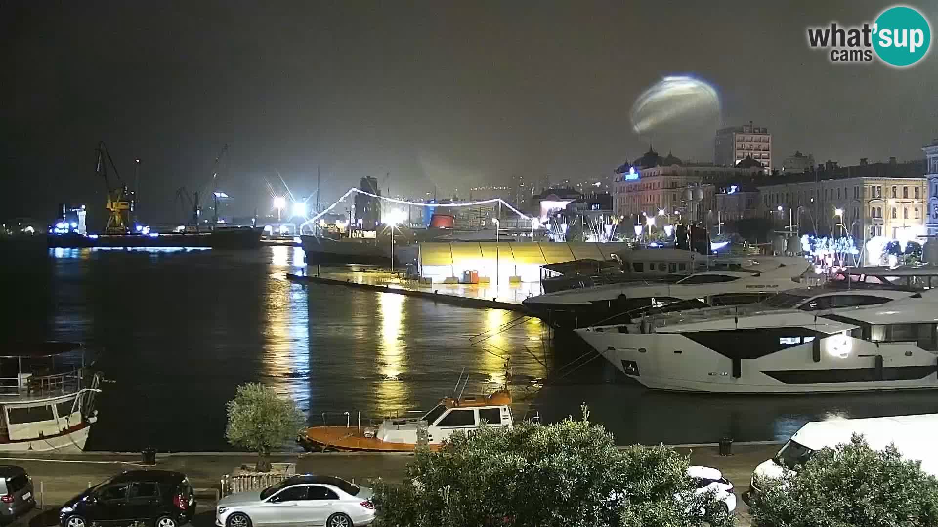 La Riva et Marina à Rijeka – Live Webcam Croatie