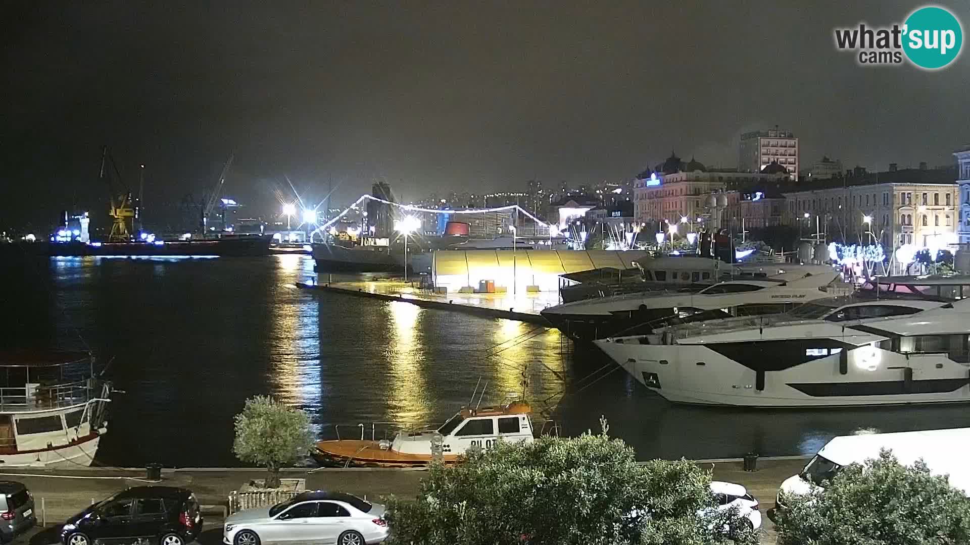 The Riva and Marina in Rijeka  – Live Webcam Croatia