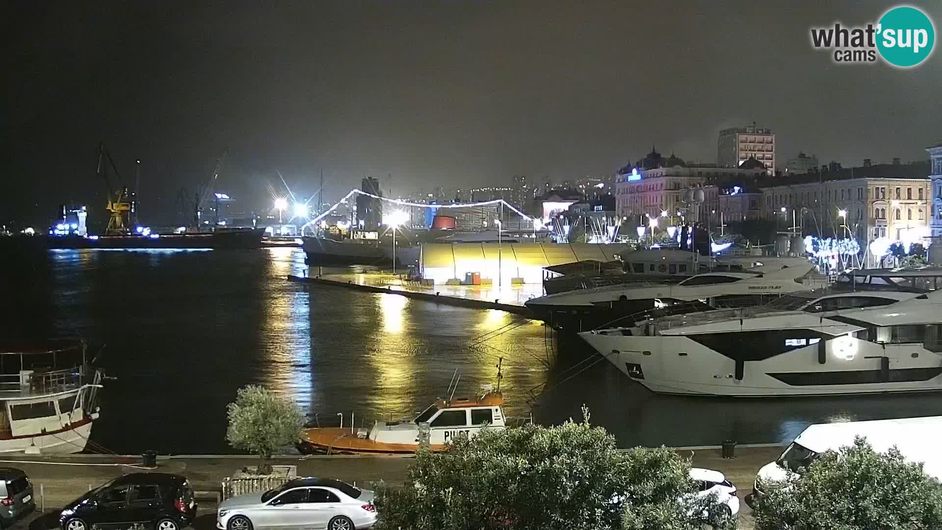 La Riva y Marina en Rijeka – Webcam en vivo Croacia