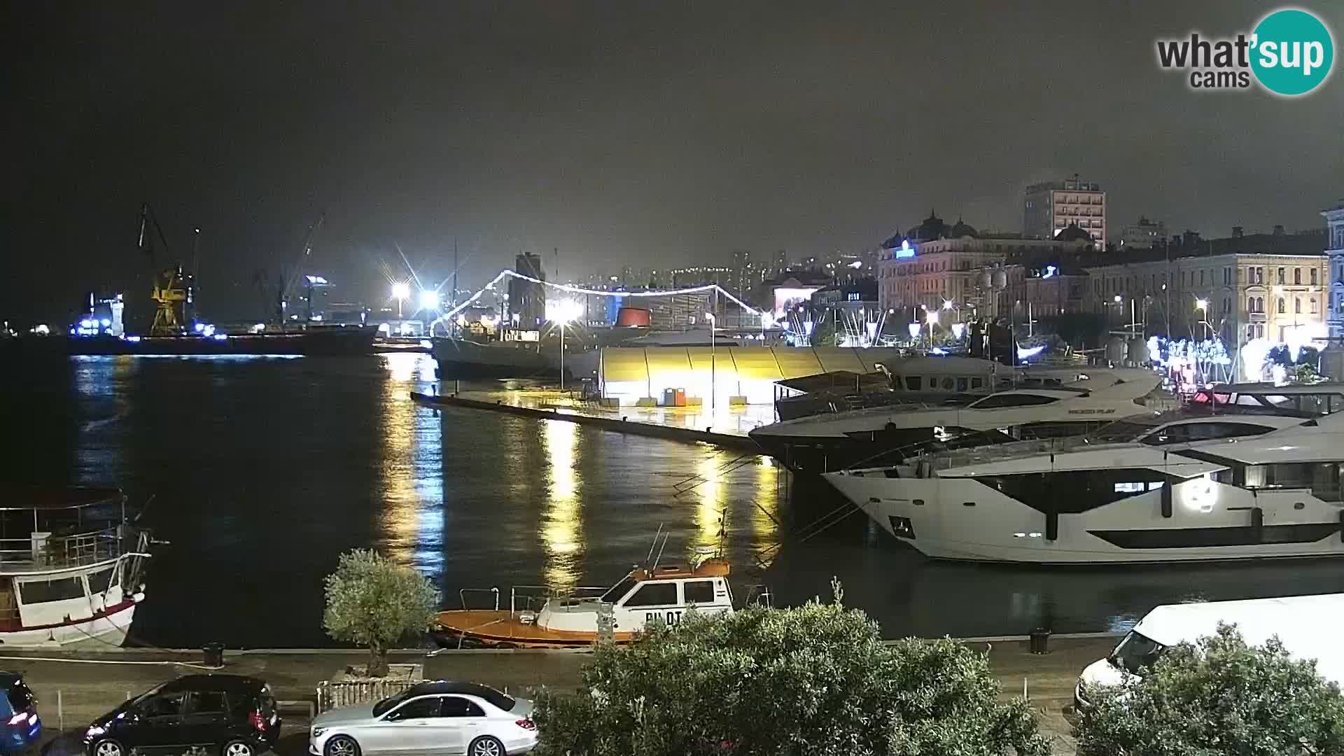 The Riva and Marina in Rijeka  – Live Webcam Croatia