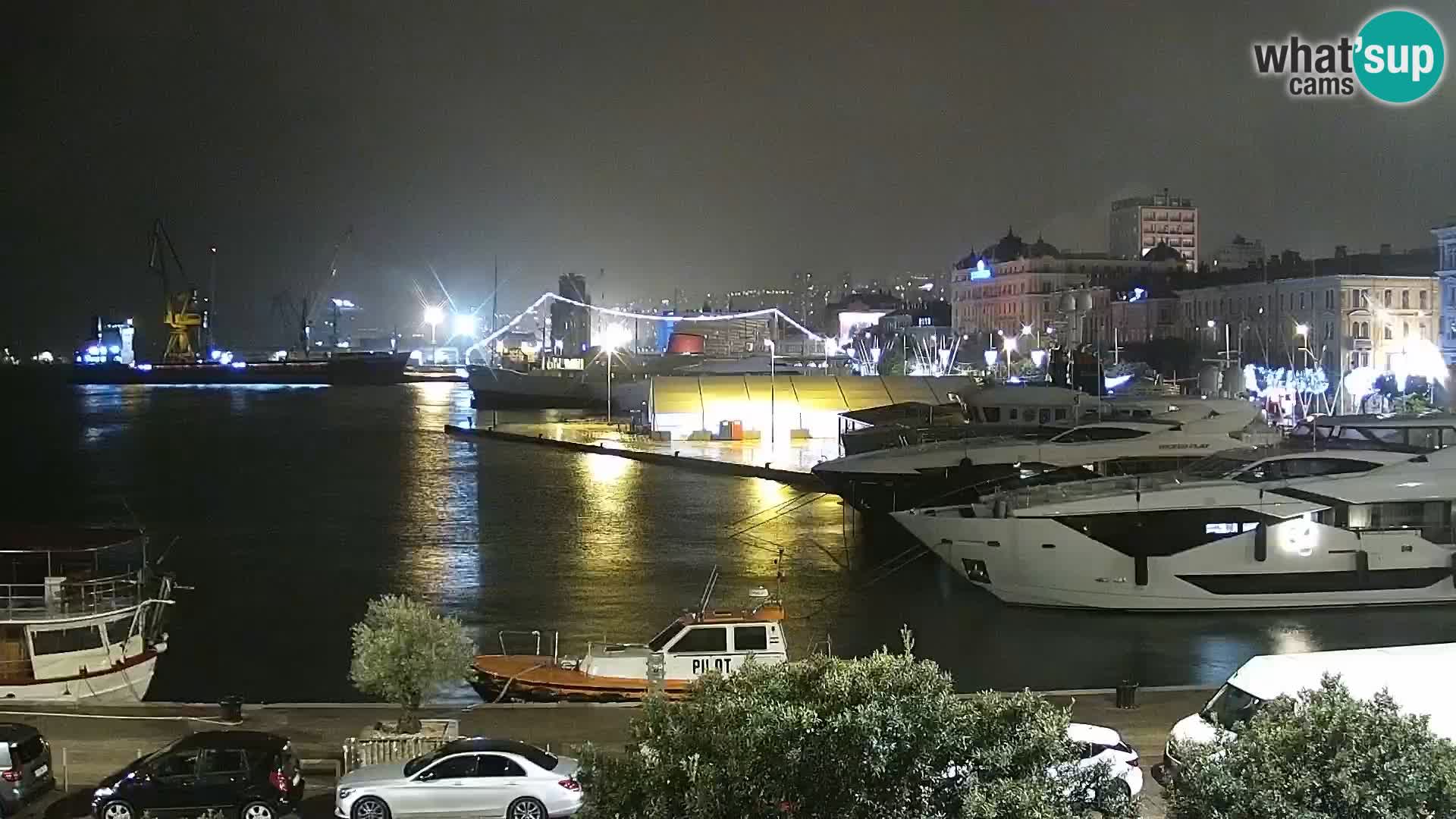 La Riva y Marina en Rijeka – Webcam en vivo Croacia