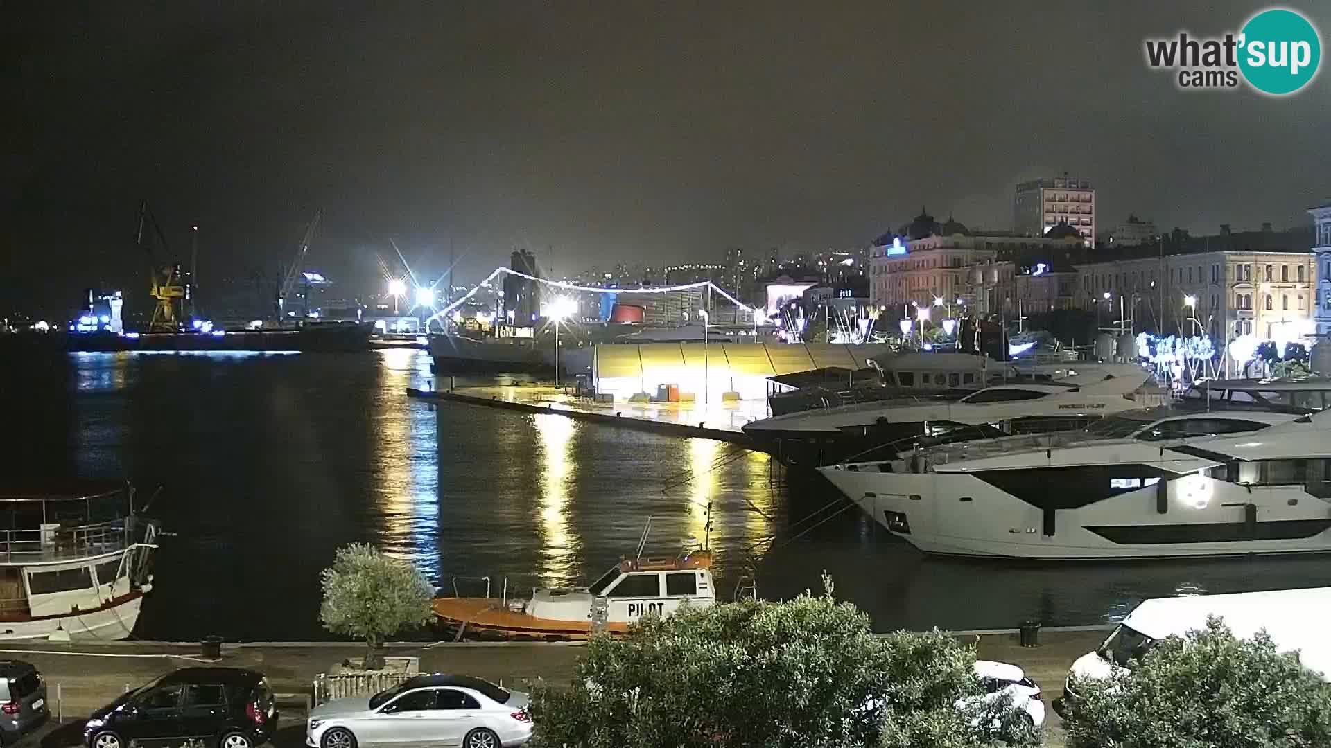 La Riva et Marina à Rijeka – Live Webcam Croatie