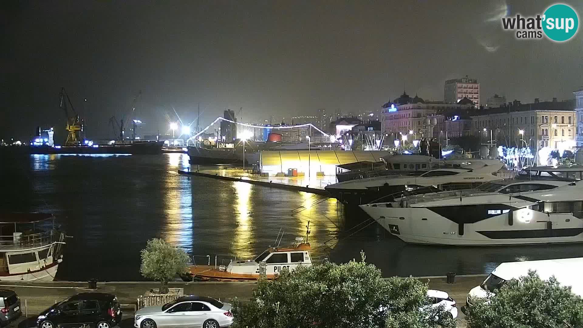 La Riva et Marina à Rijeka – Live Webcam Croatie