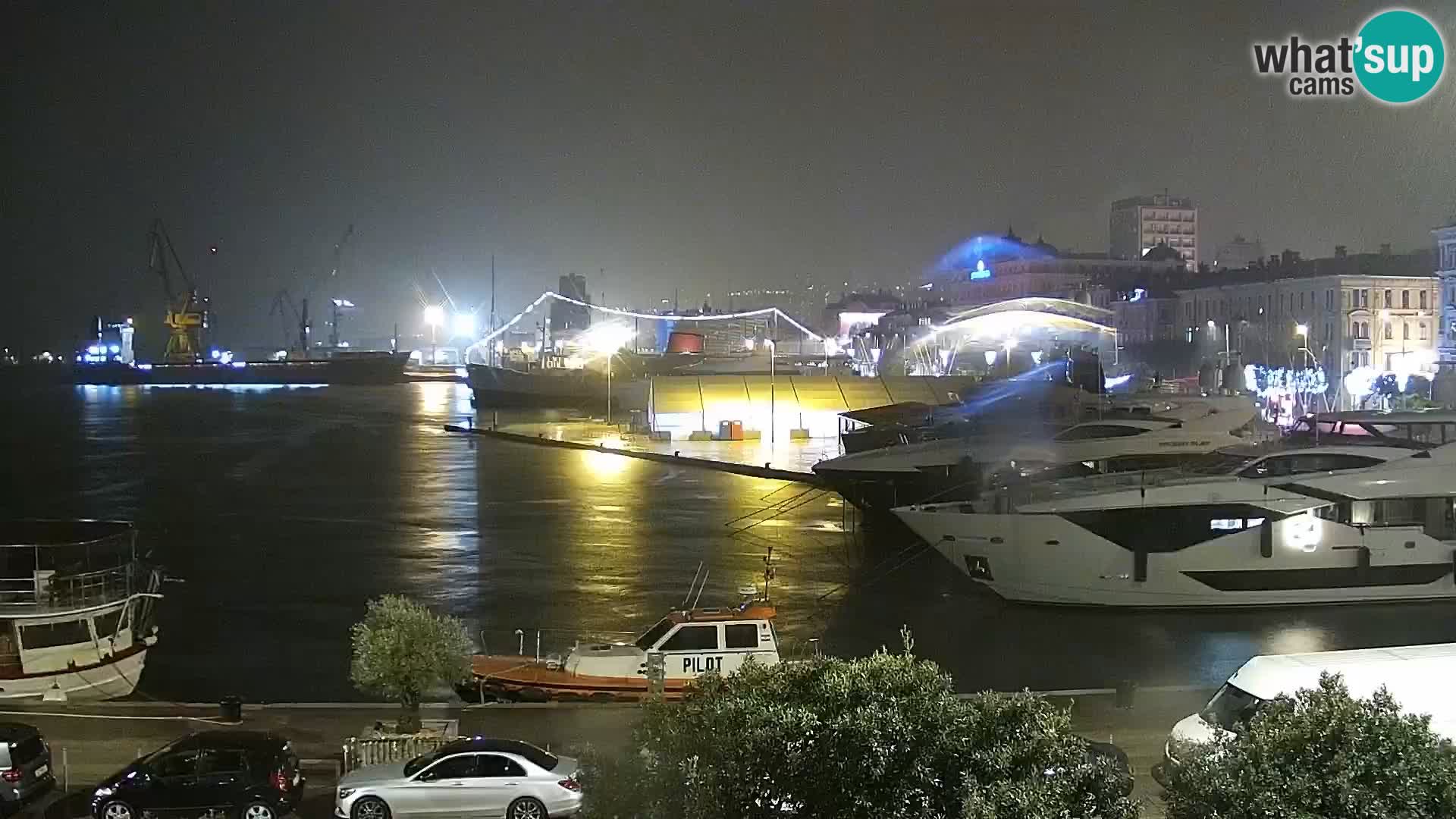 La Riva y Marina en Rijeka – Webcam en vivo Croacia