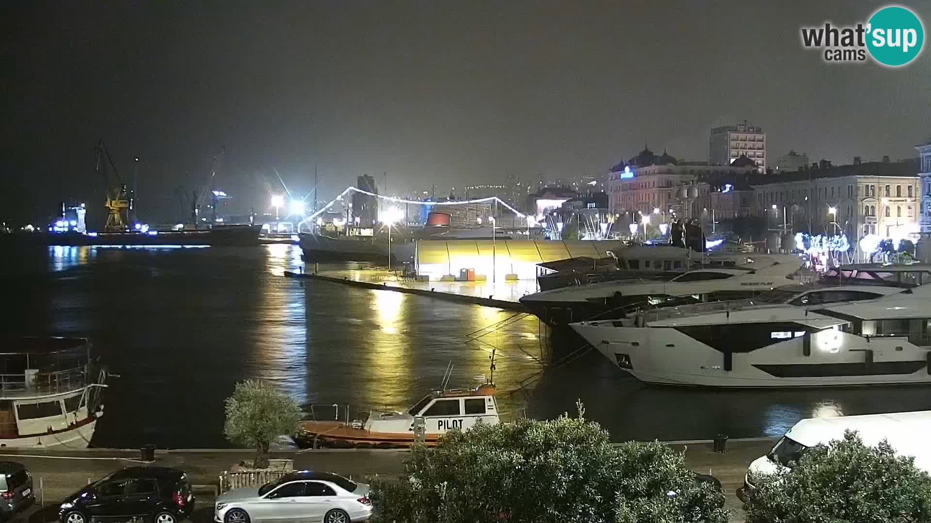 La Riva e la Marina a Rijeka (Fiume) – Live Webcam Croazia