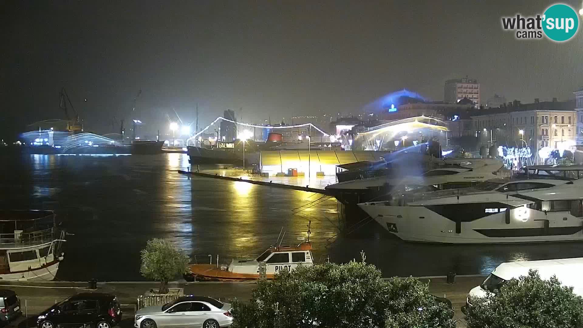 The Riva and Marina in Rijeka  – Live Webcam Croatia