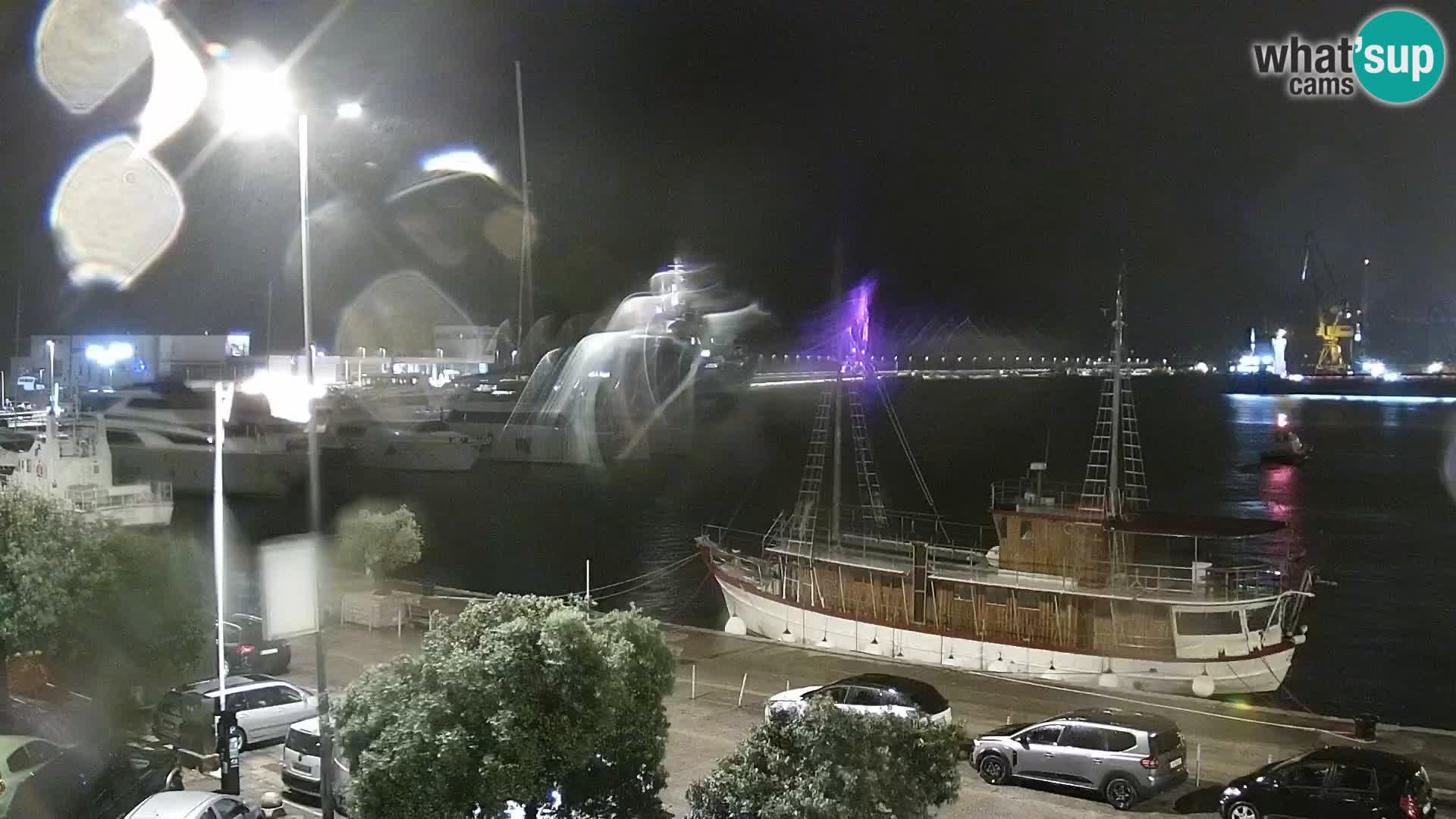 The Riva and Marina in Rijeka  – Live Webcam Croatia