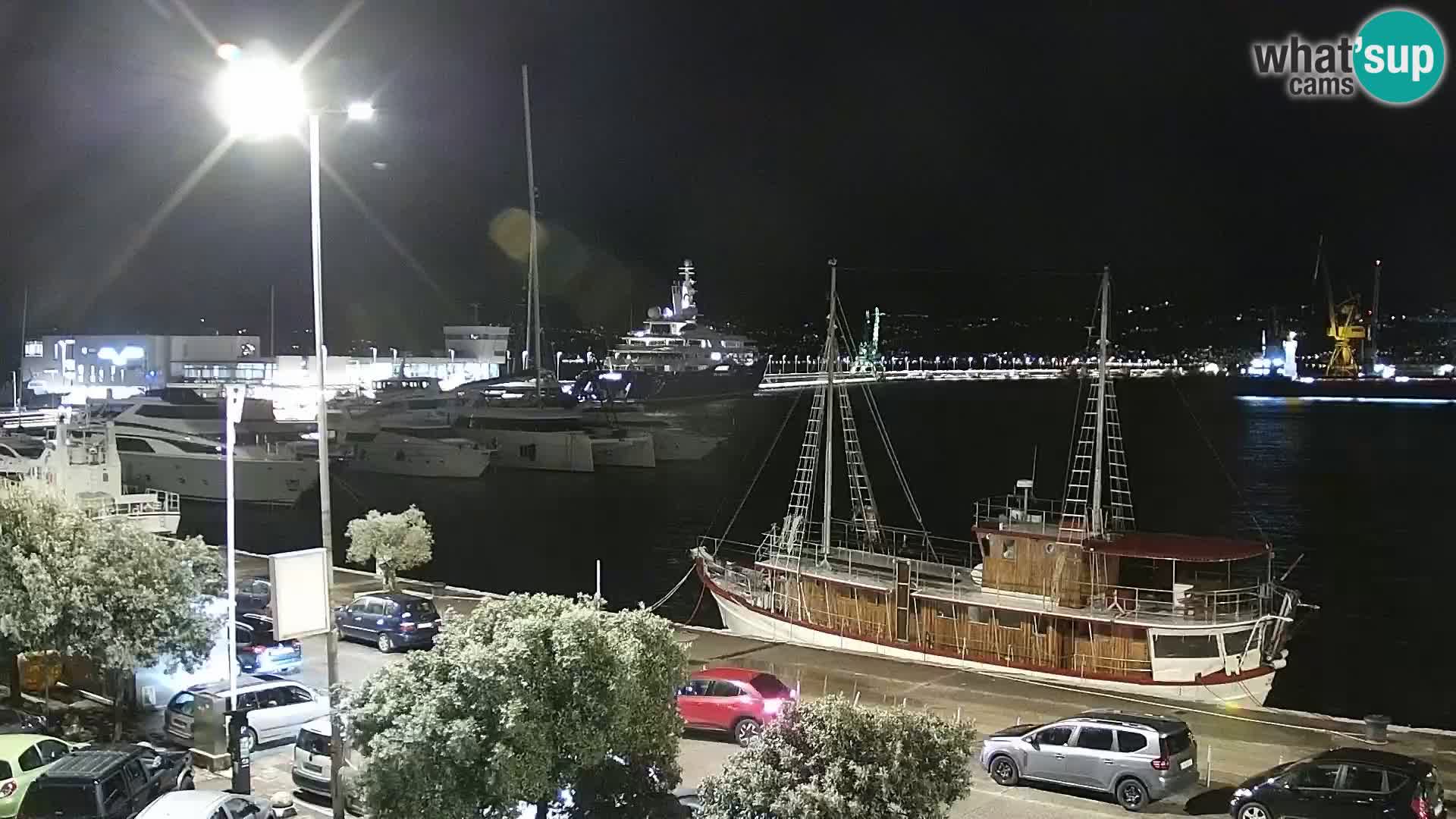 The Riva and Marina in Rijeka  – Live Webcam Croatia