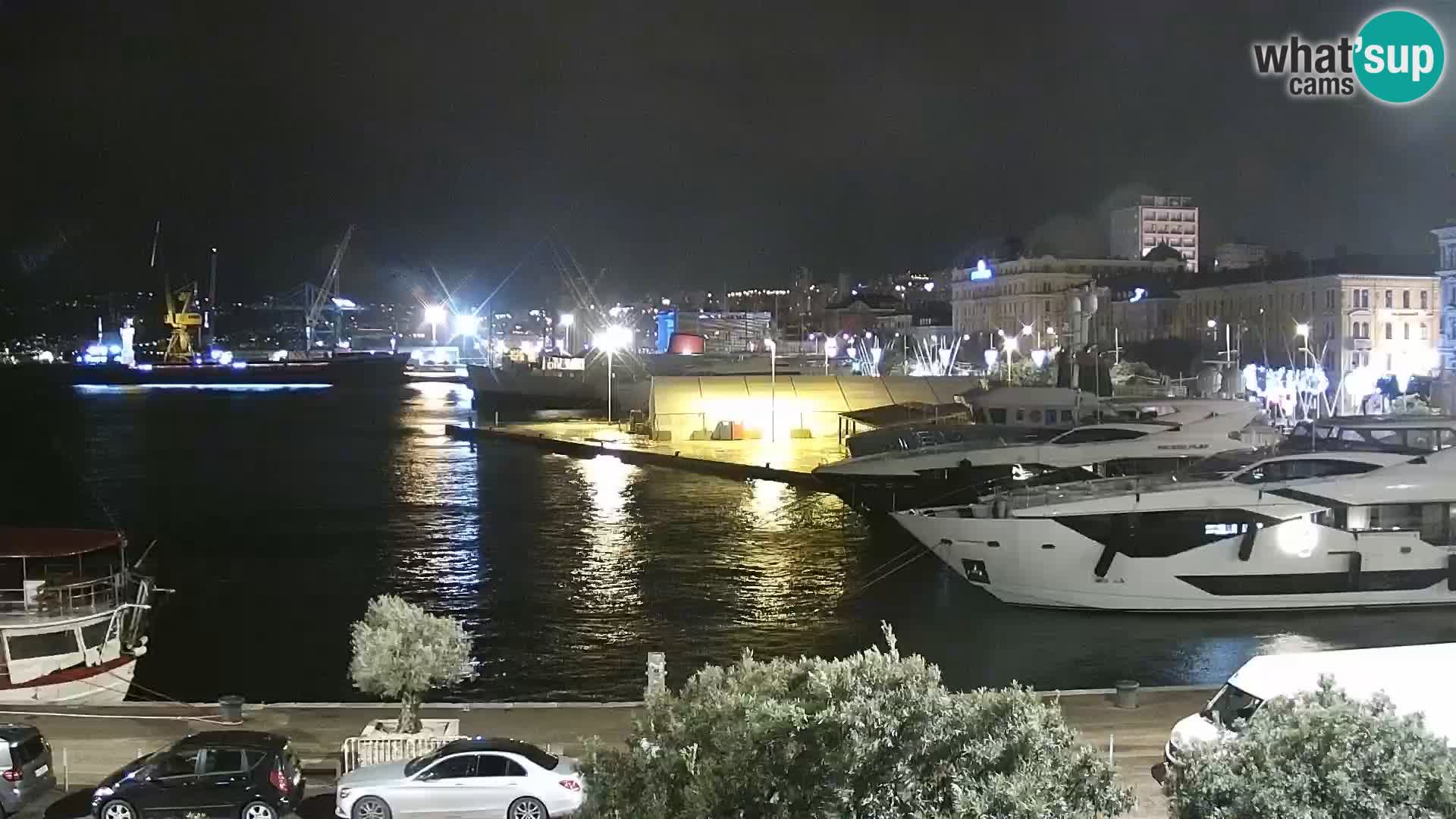 La Riva y Marina en Rijeka – Webcam en vivo Croacia