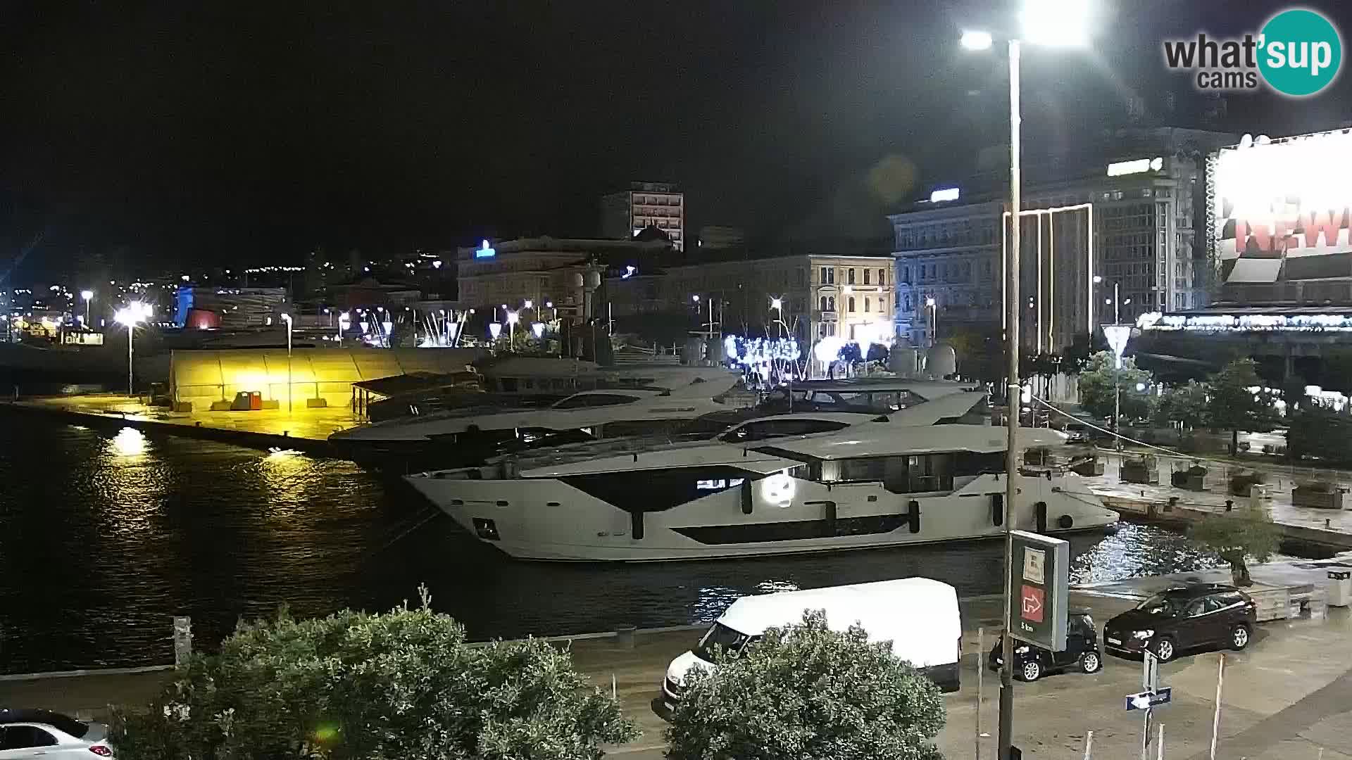 The Riva and Marina in Rijeka  – Live Webcam Croatia