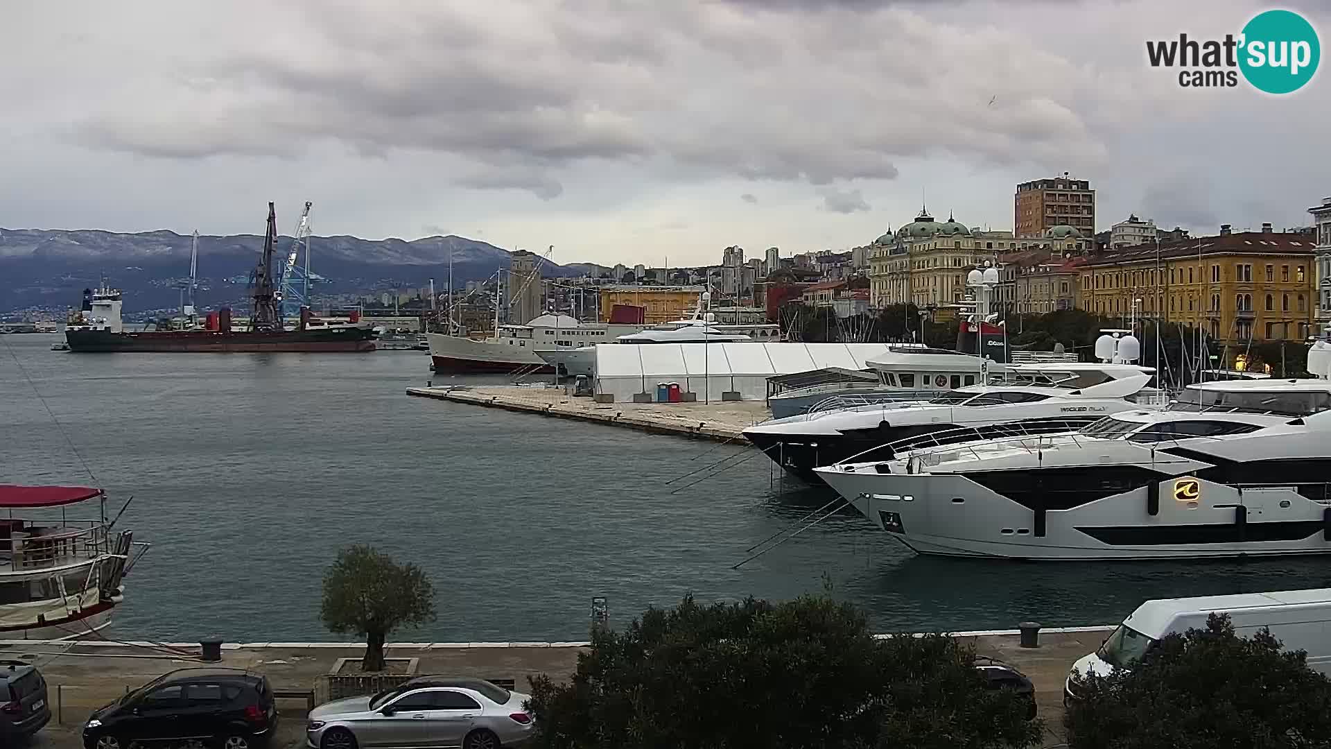 The Riva and Marina in Rijeka  – Live Webcam Croatia