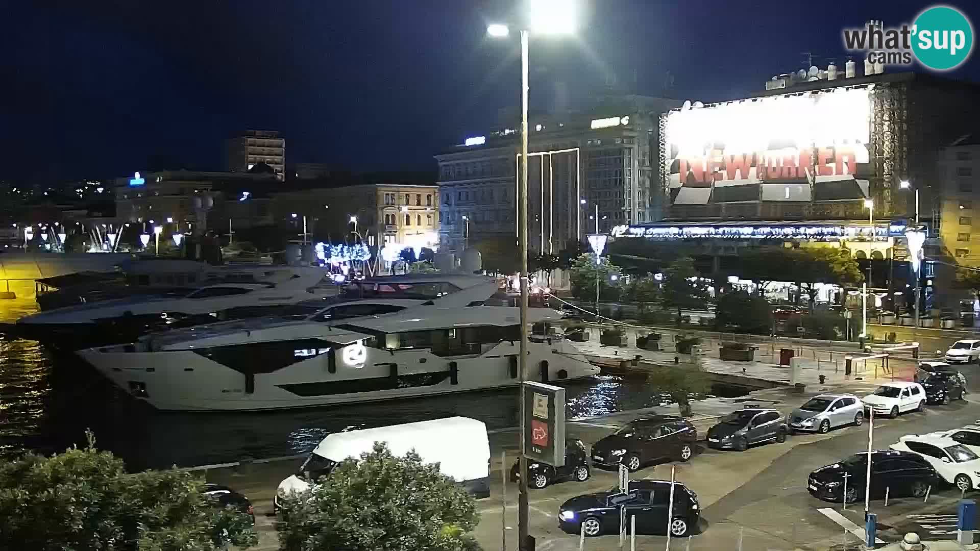 The Riva and Marina in Rijeka  – Live Webcam Croatia