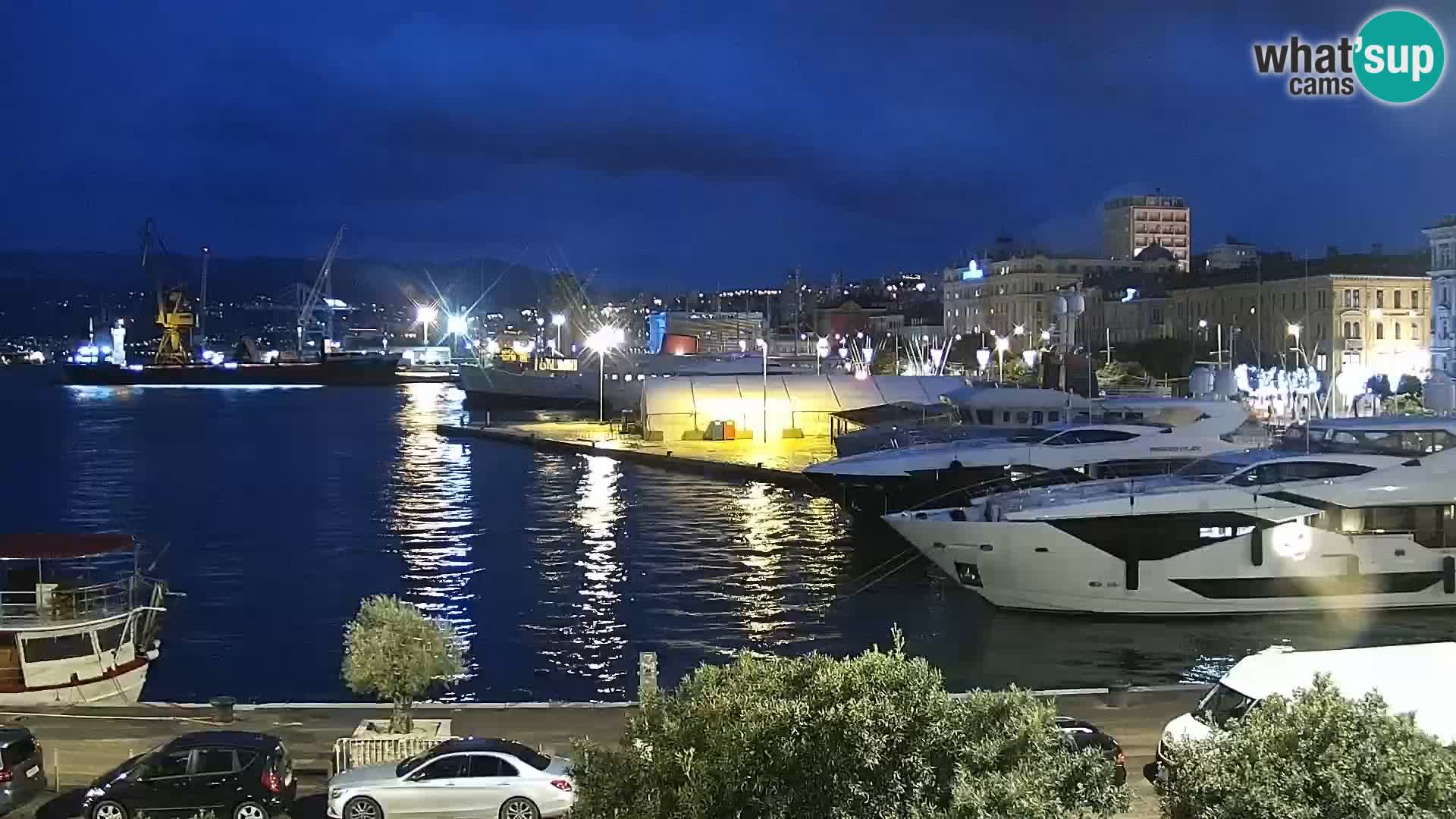 The Riva and Marina in Rijeka  – Live Webcam Croatia