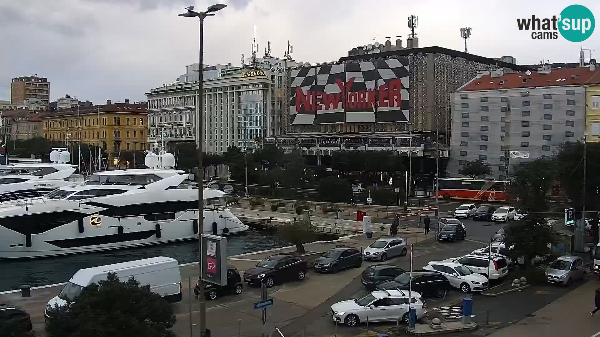 The Riva and Marina in Rijeka  – Live Webcam Croatia