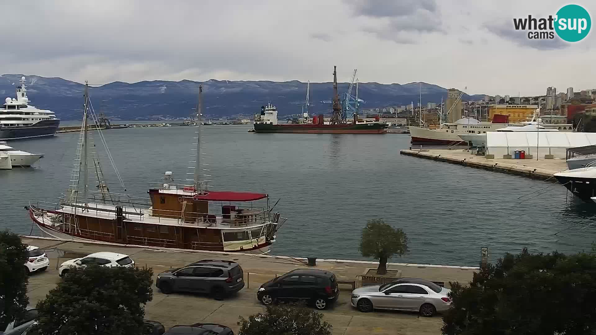 The Riva and Marina in Rijeka  – Live Webcam Croatia