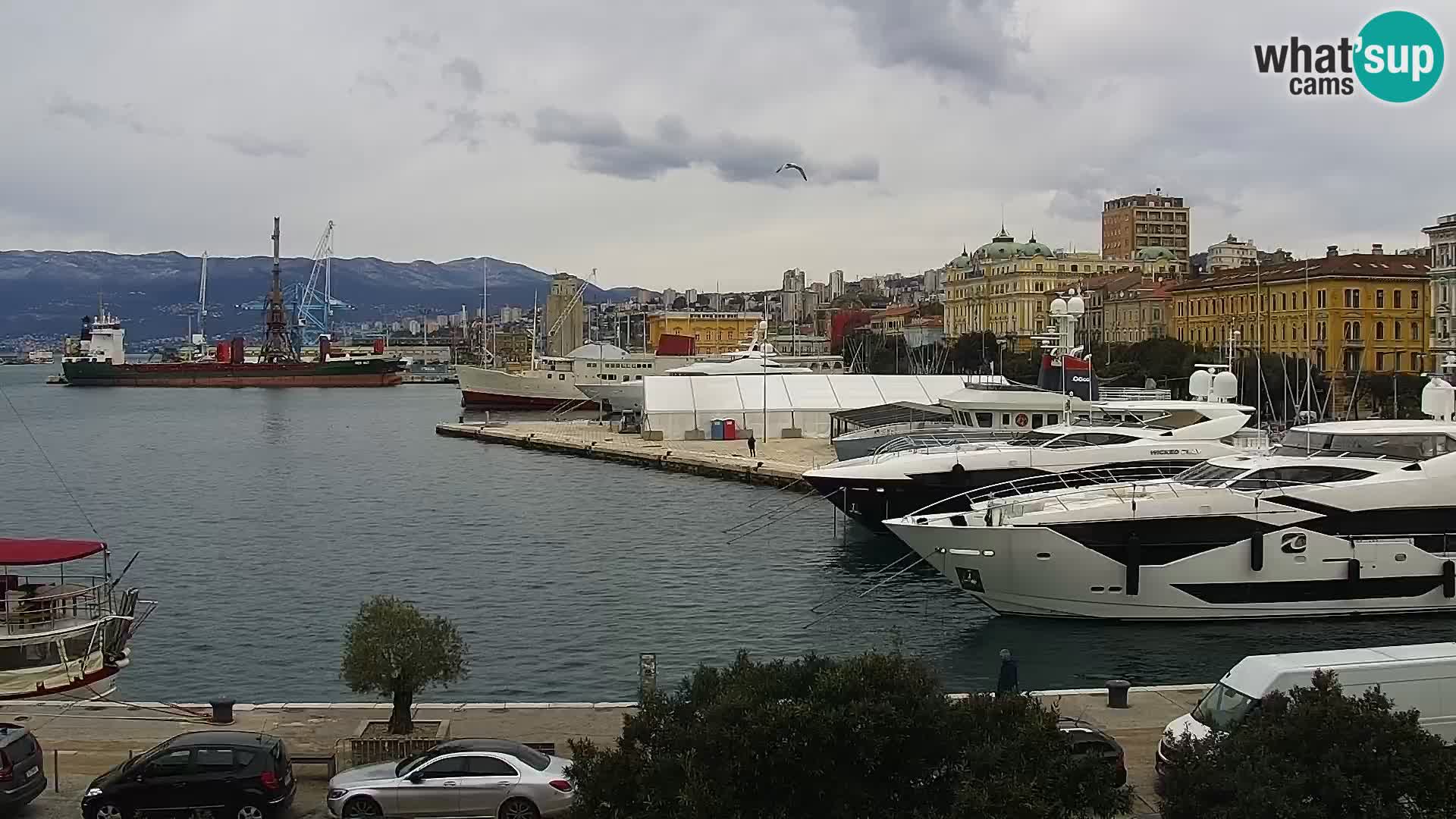 La Riva y Marina en Rijeka – Webcam en vivo Croacia