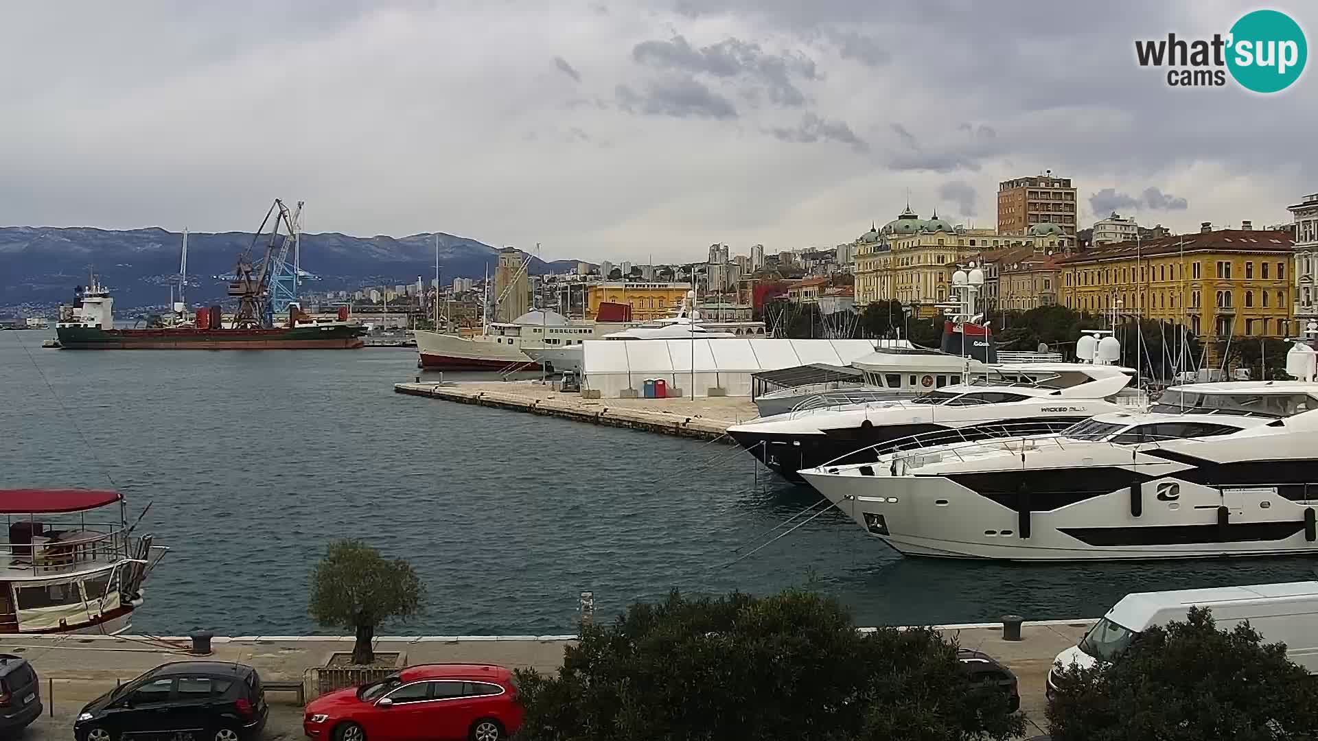 The Riva and Marina in Rijeka  – Live Webcam Croatia