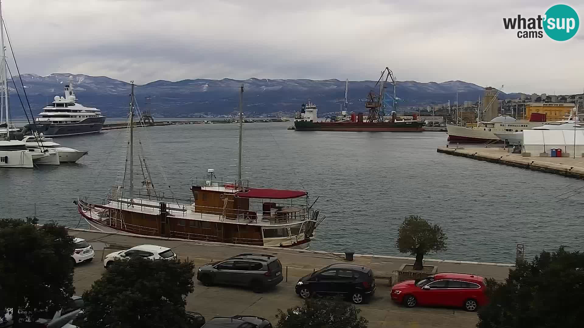 The Riva and Marina in Rijeka  – Live Webcam Croatia