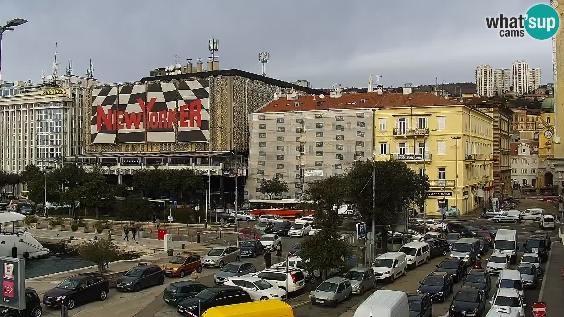 La Riva et Marina à Rijeka – Live Webcam Croatie