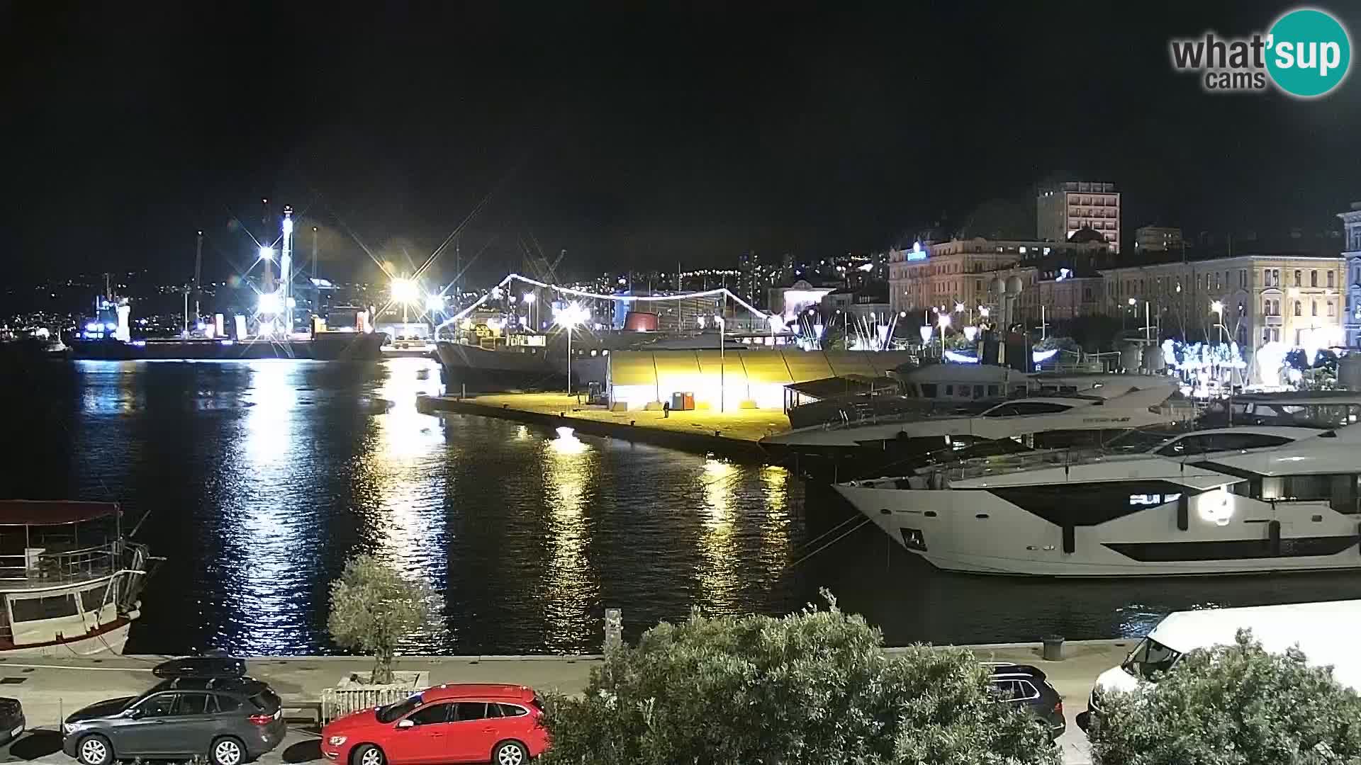 La Riva et Marina à Rijeka – Live Webcam Croatie