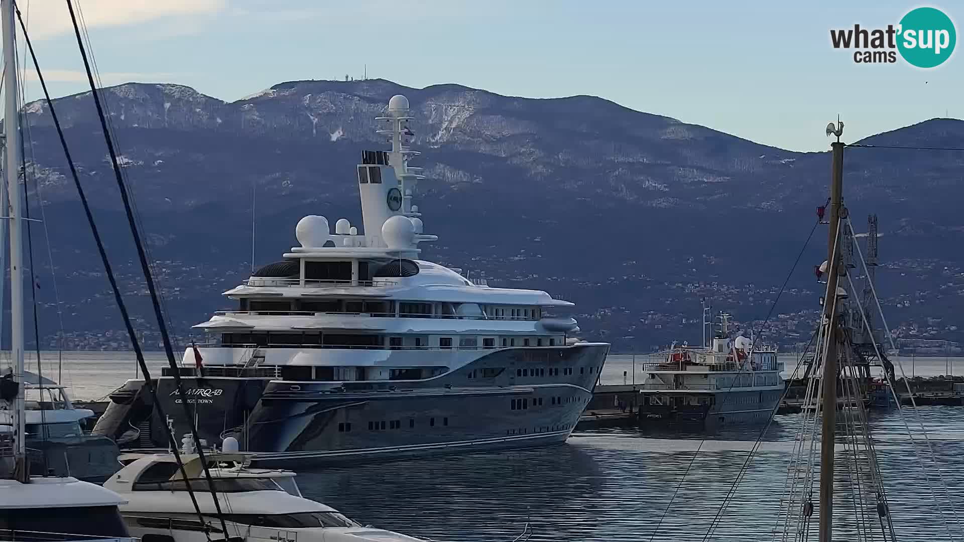 The Riva and Marina in Rijeka  – Live Webcam Croatia