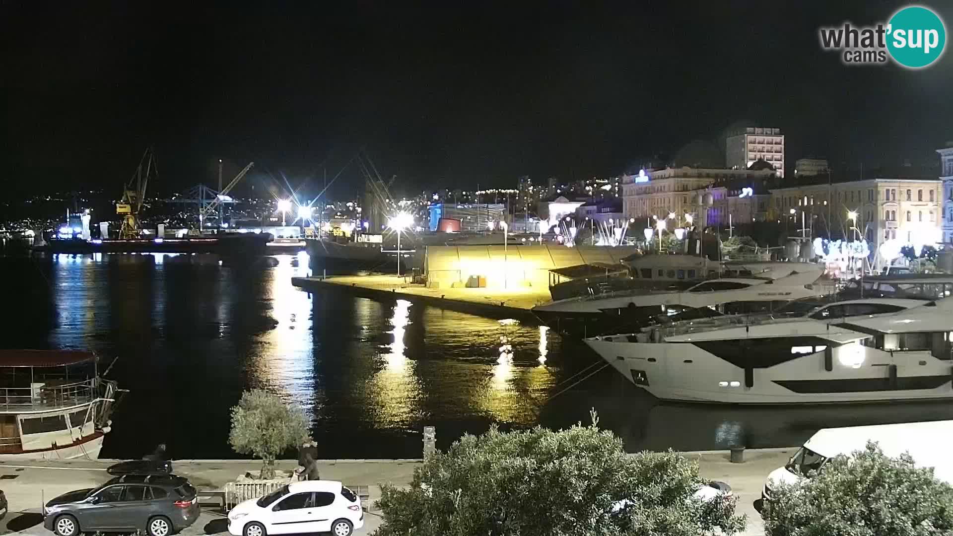 The Riva and Marina in Rijeka  – Live Webcam Croatia