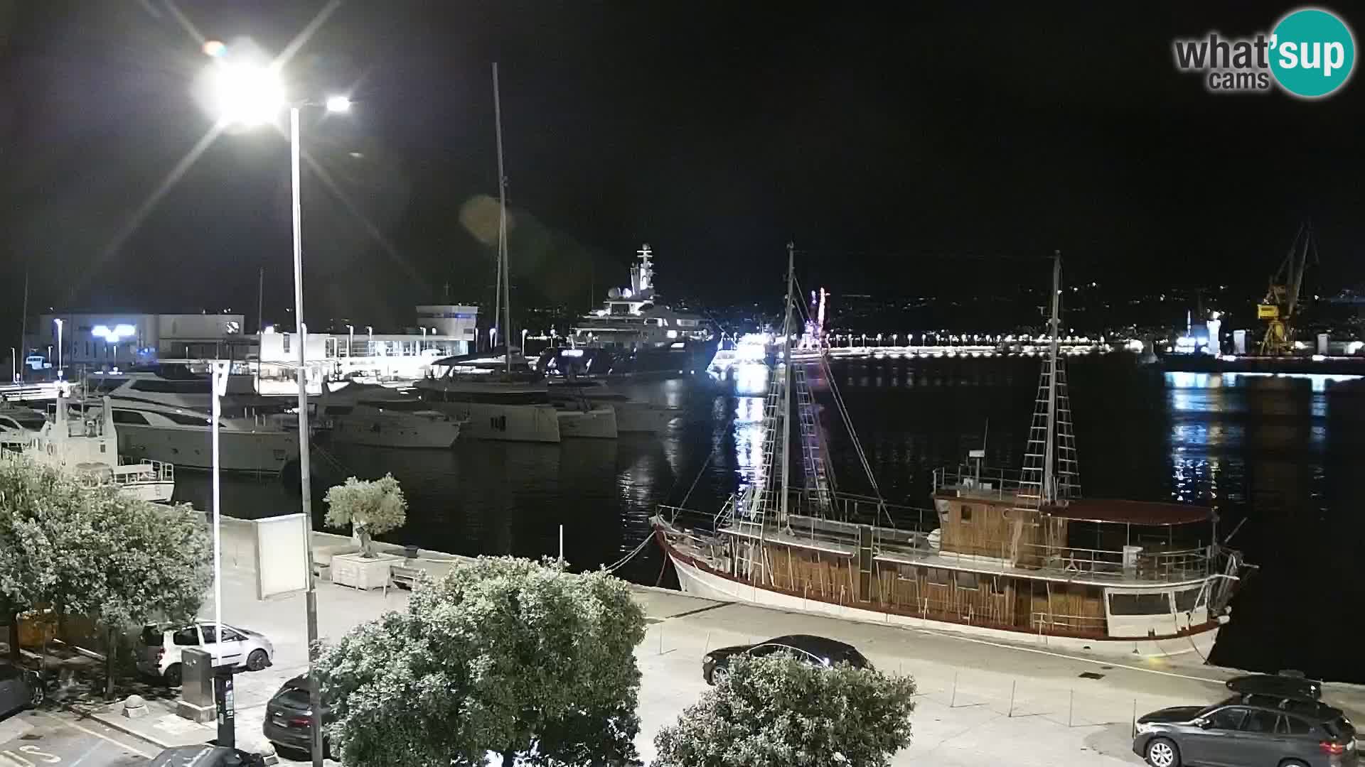 The Riva and Marina in Rijeka  – Live Webcam Croatia