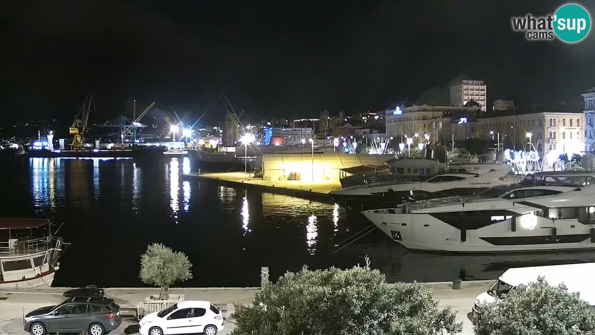 Die Riva und Marina in Rijeka – Live Webcam Kroatien