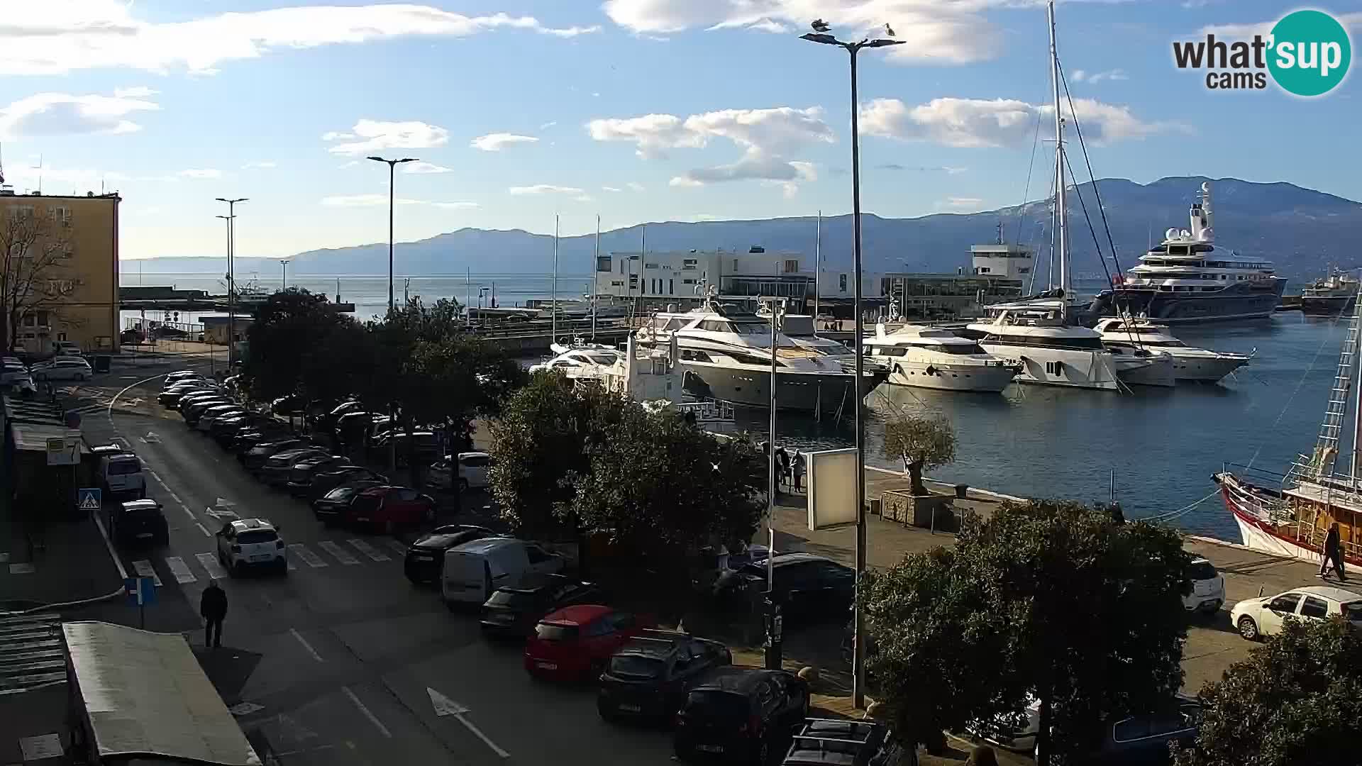 The Riva and Marina in Rijeka  – Live Webcam Croatia