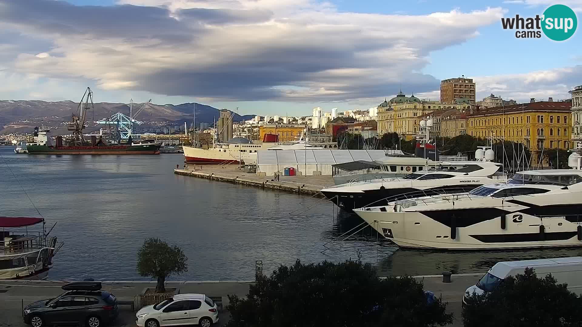 La Riva e la Marina a Rijeka (Fiume) – Live Webcam Croazia