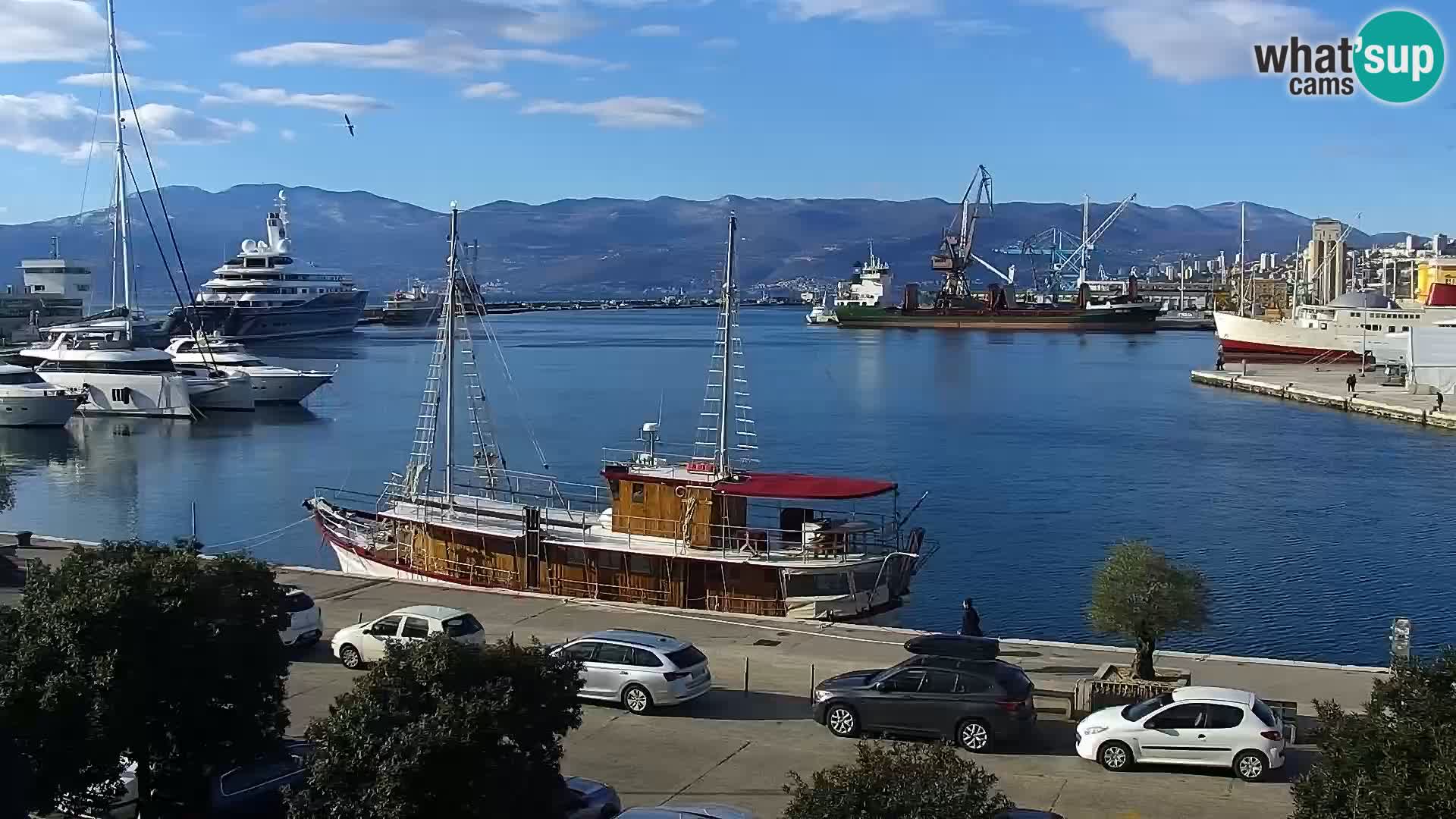 La Riva e la Marina a Rijeka (Fiume) – Live Webcam Croazia