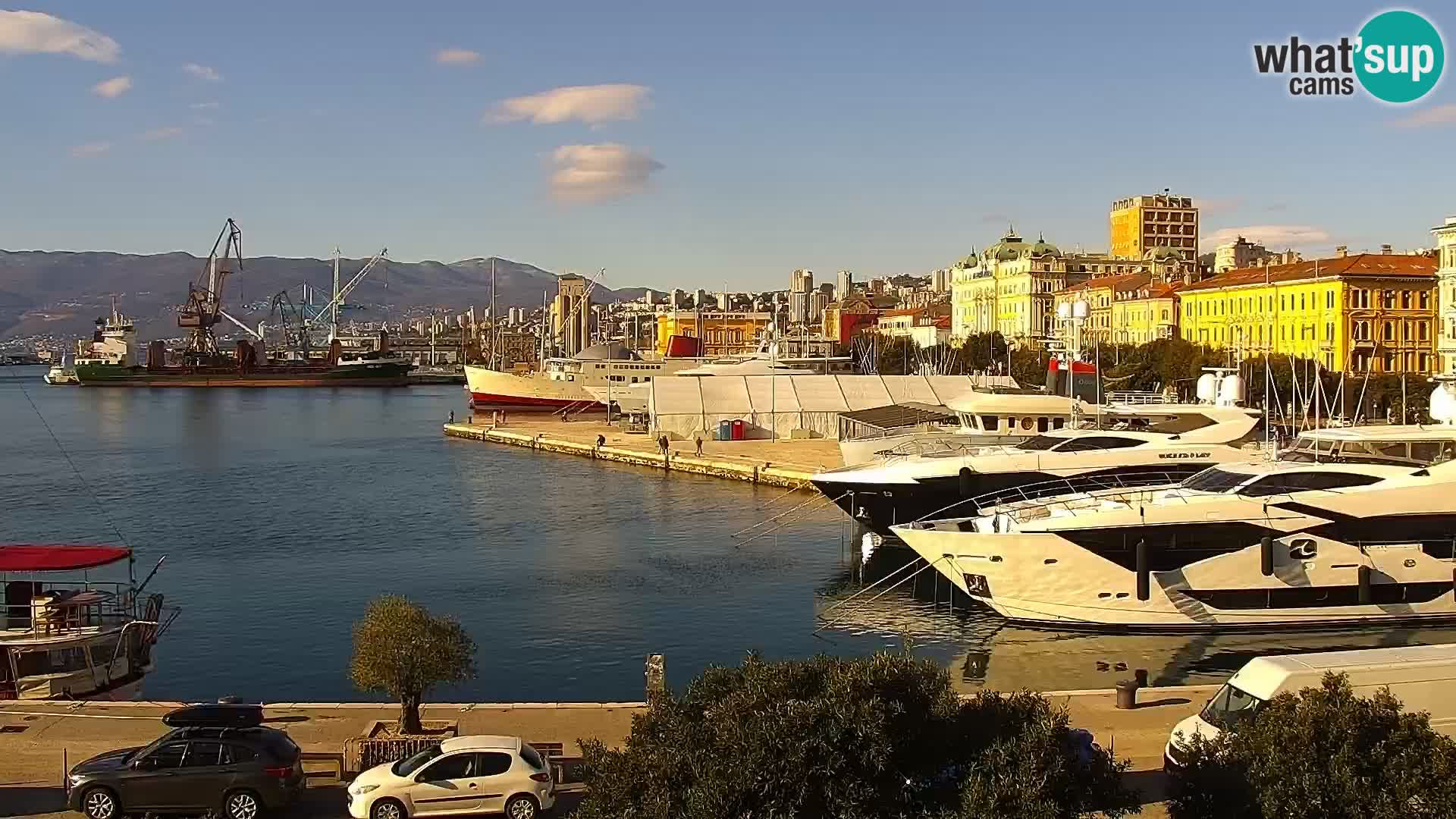 Die Riva und Marina in Rijeka – Live Webcam Kroatien