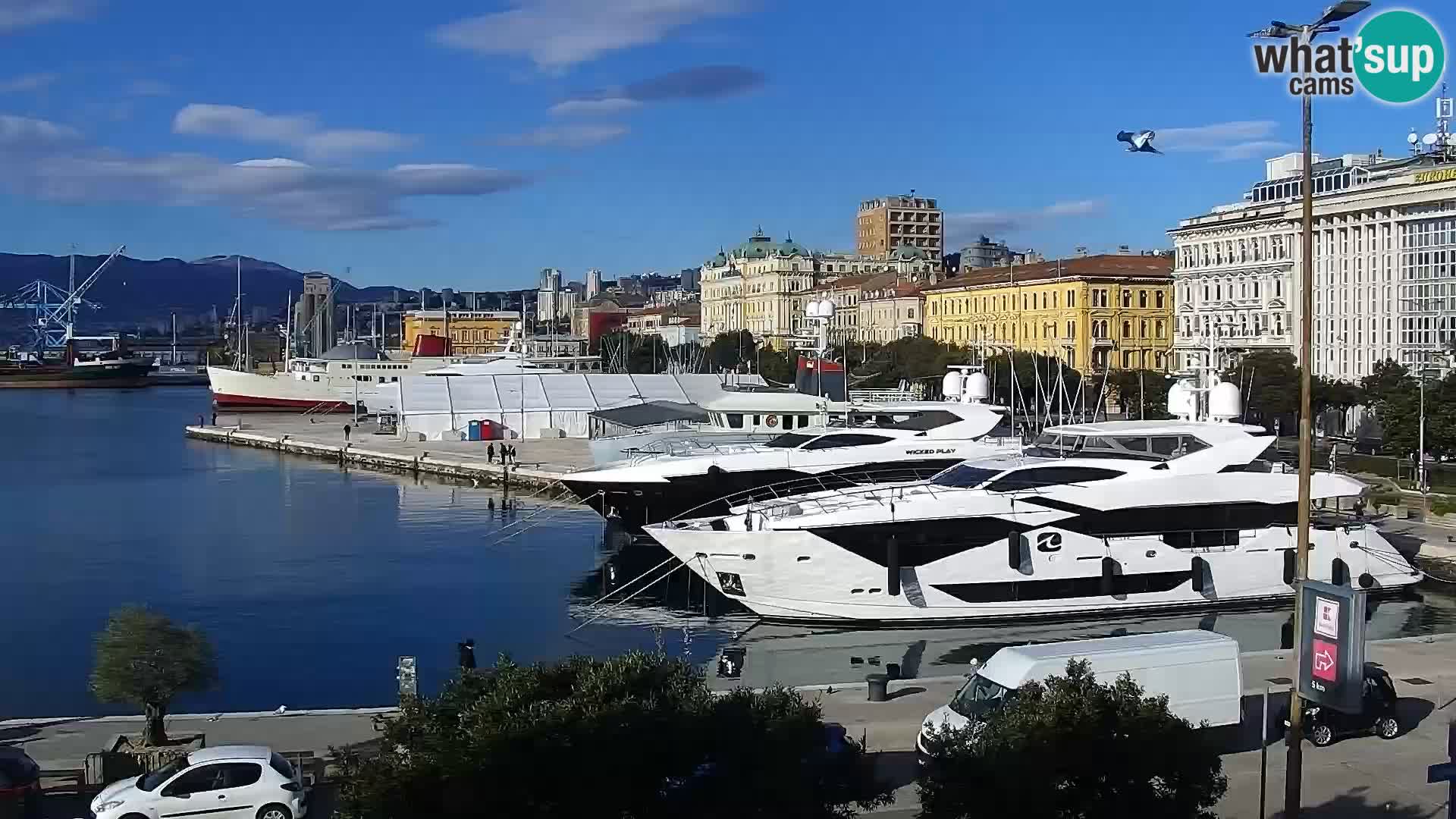 La Riva e la Marina a Rijeka (Fiume) – Live Webcam Croazia