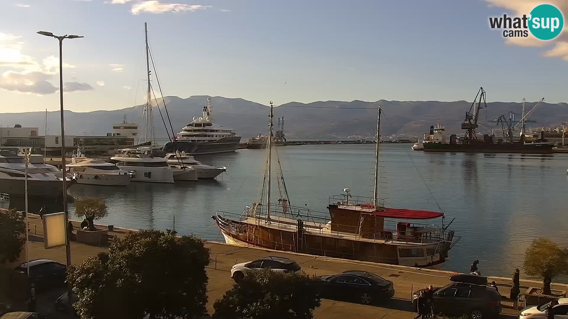 The Riva and Marina in Rijeka  – Live Webcam Croatia