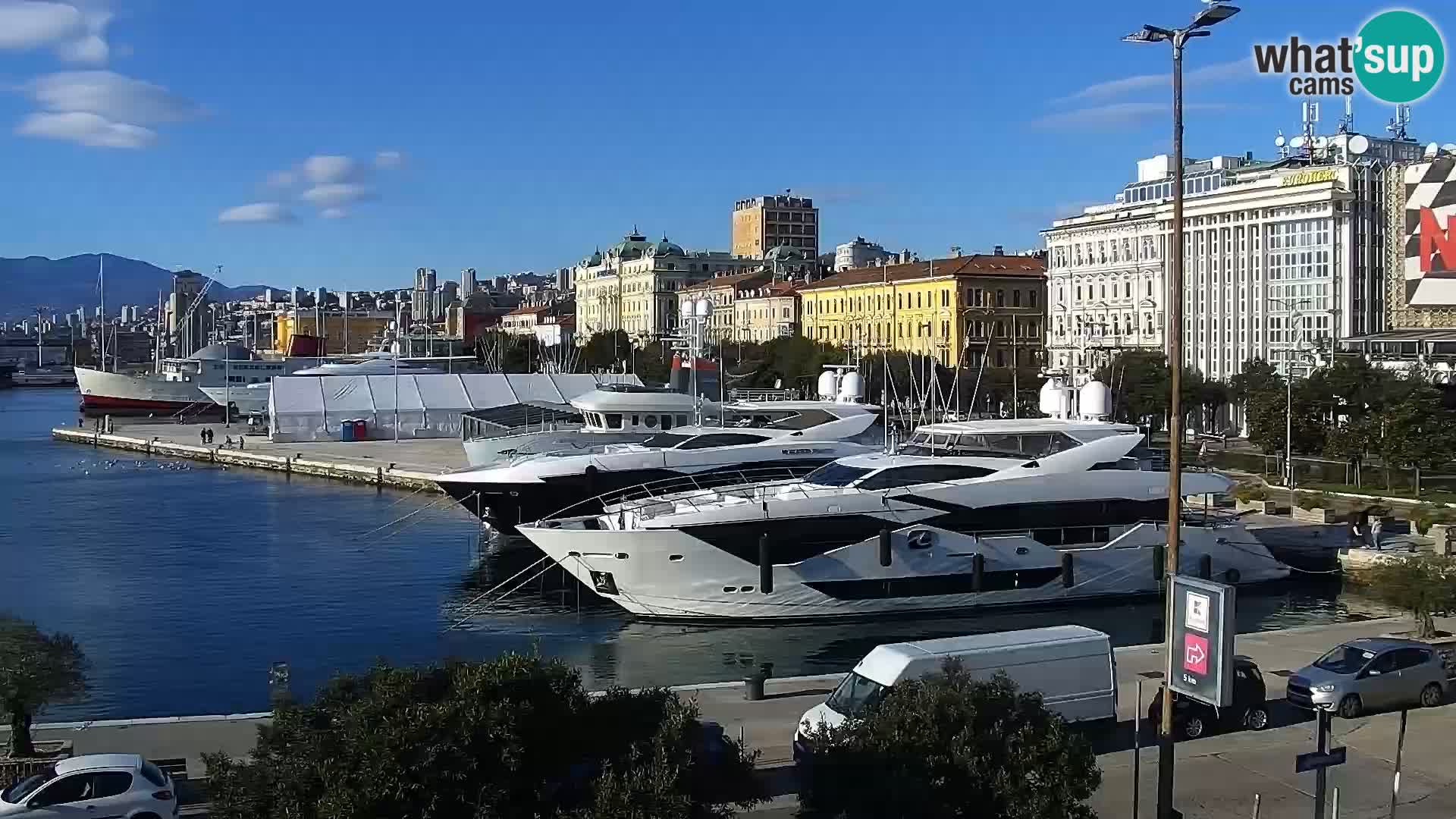 The Riva and Marina in Rijeka  – Live Webcam Croatia