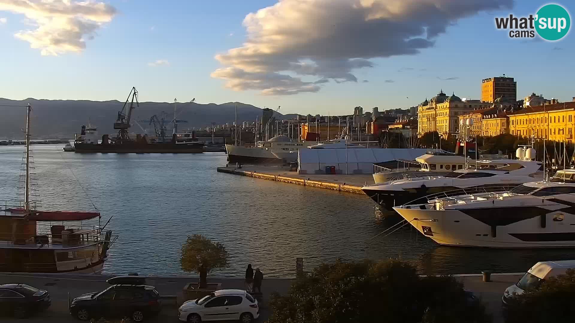 The Riva and Marina in Rijeka  – Live Webcam Croatia