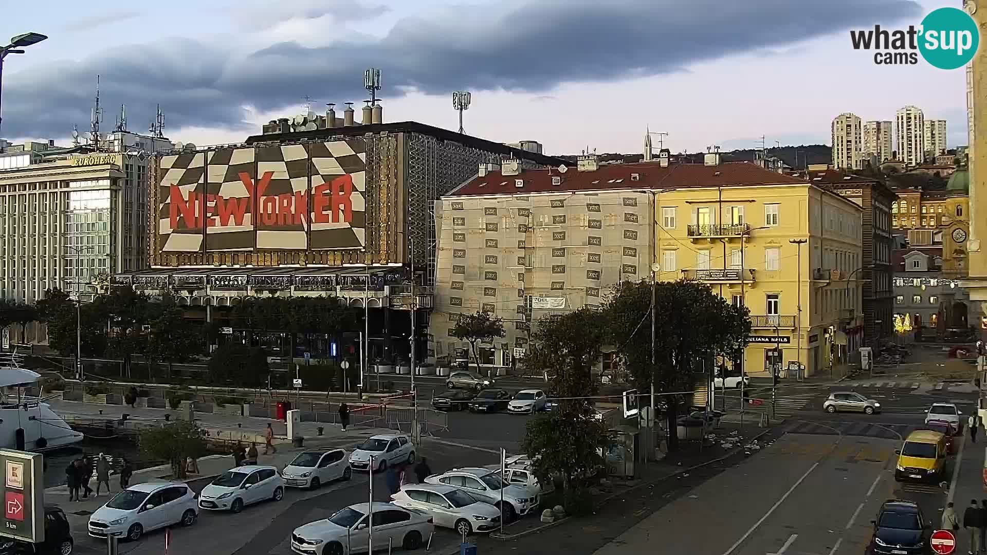 The Riva and Marina in Rijeka  – Live Webcam Croatia