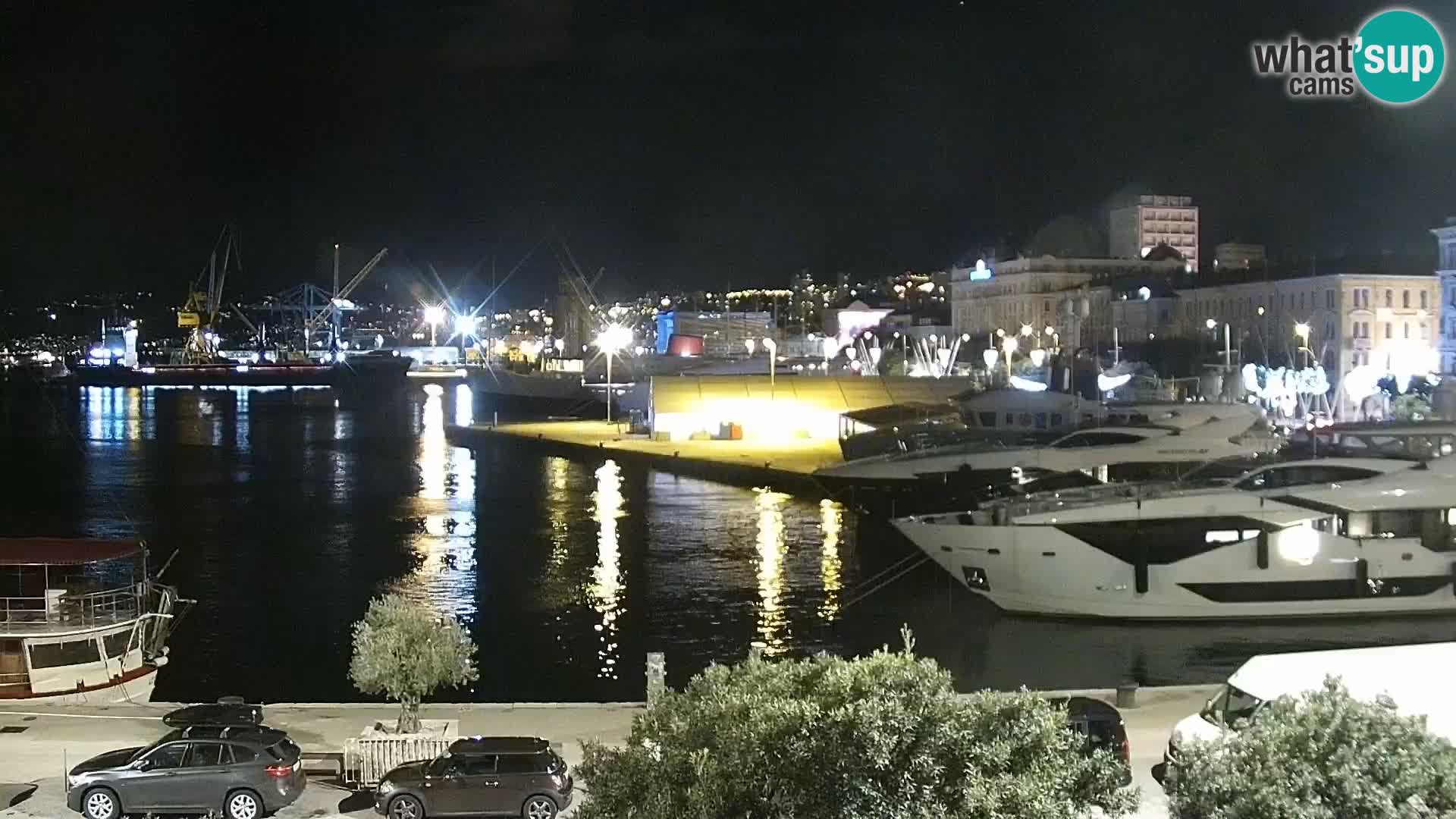 The Riva and Marina in Rijeka  – Live Webcam Croatia