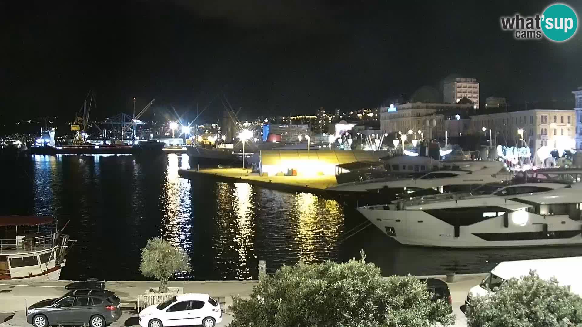 The Riva and Marina in Rijeka  – Live Webcam Croatia