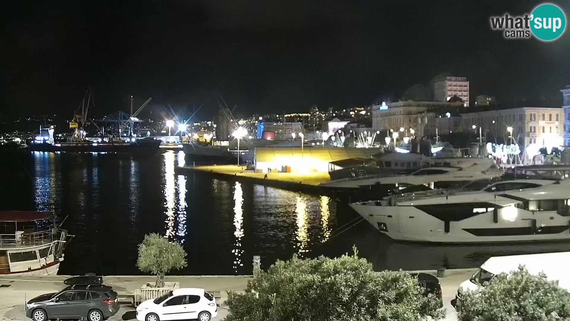 La Riva y Marina en Rijeka – Webcam en vivo Croacia