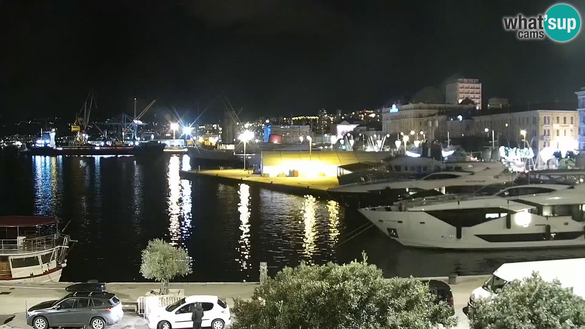 The Riva and Marina in Rijeka  – Live Webcam Croatia