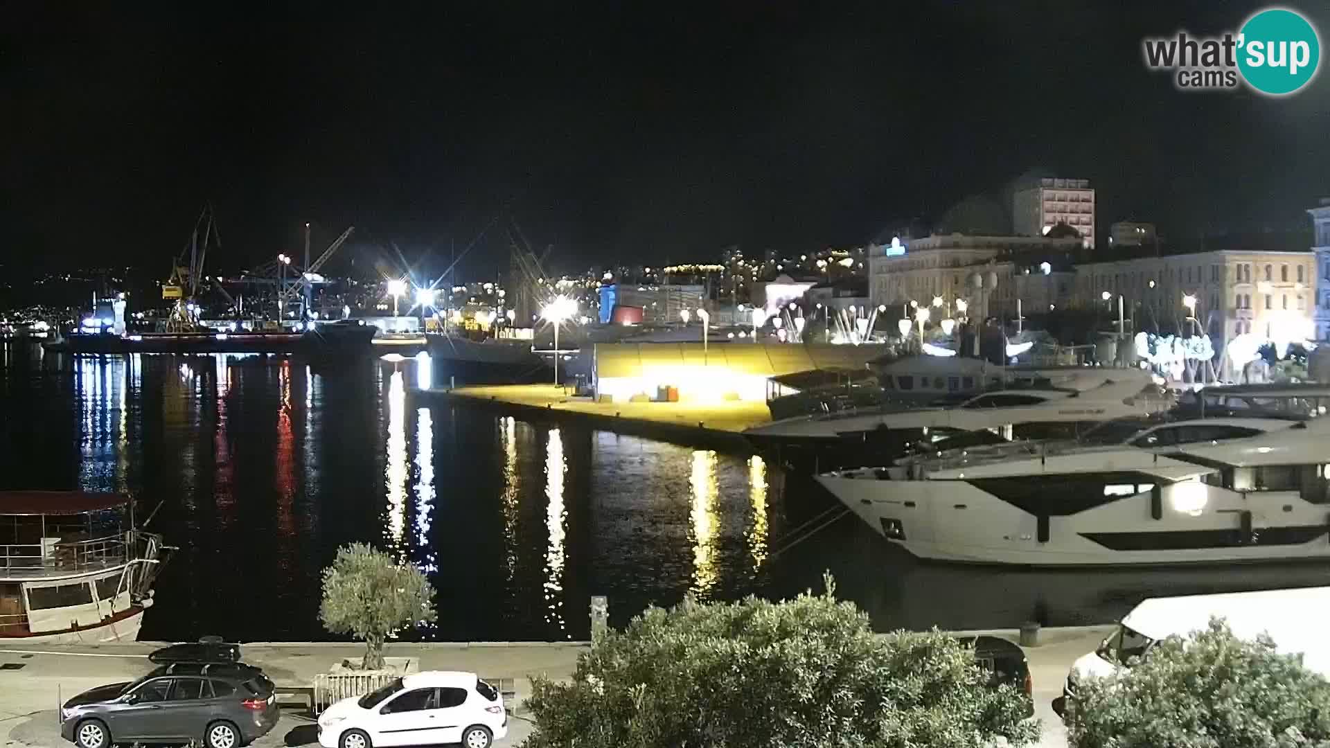 The Riva and Marina in Rijeka  – Live Webcam Croatia