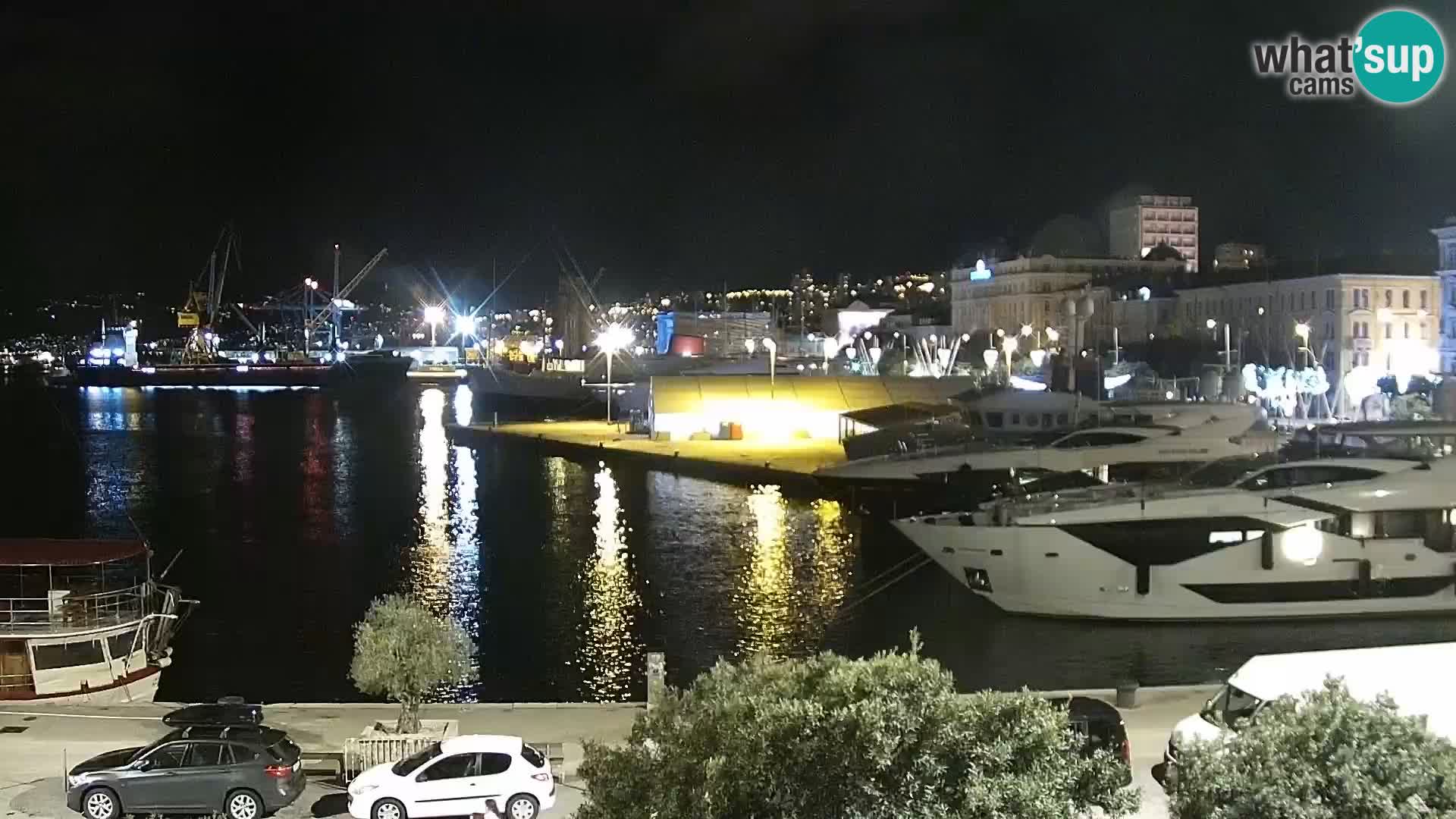 La Riva y Marina en Rijeka – Webcam en vivo Croacia