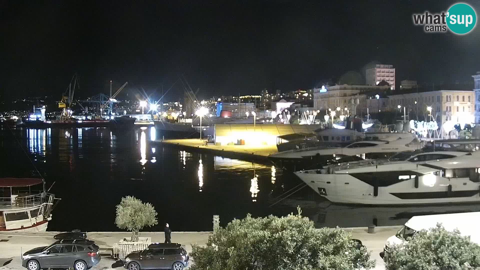 Die Riva und Marina in Rijeka – Live Webcam Kroatien