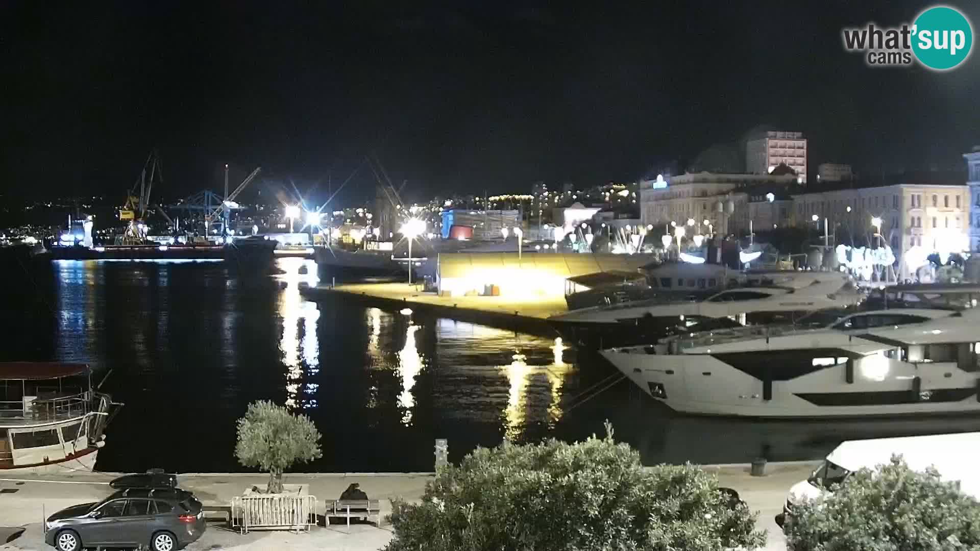 The Riva and Marina in Rijeka  – Live Webcam Croatia