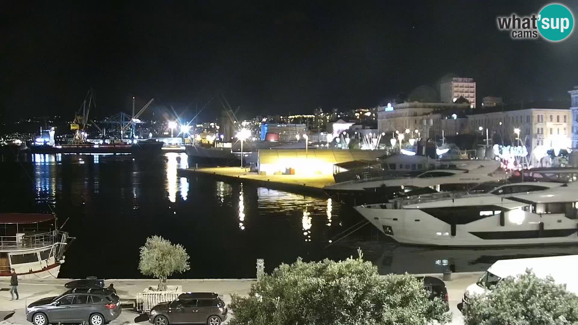 La Riva y Marina en Rijeka – Webcam en vivo Croacia