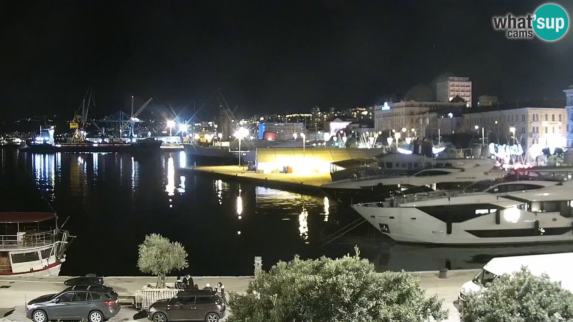 Die Riva und Marina in Rijeka – Live Webcam Kroatien