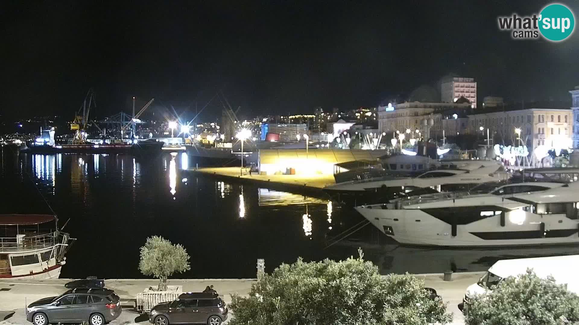 The Riva and Marina in Rijeka  – Live Webcam Croatia