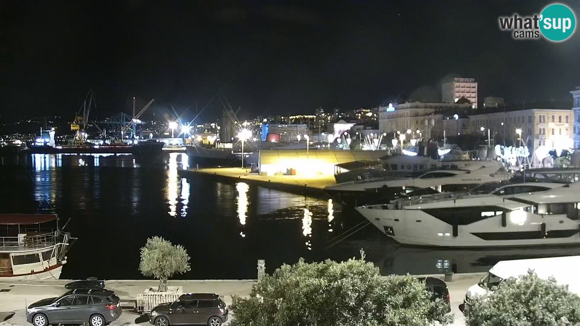 The Riva and Marina in Rijeka  – Live Webcam Croatia