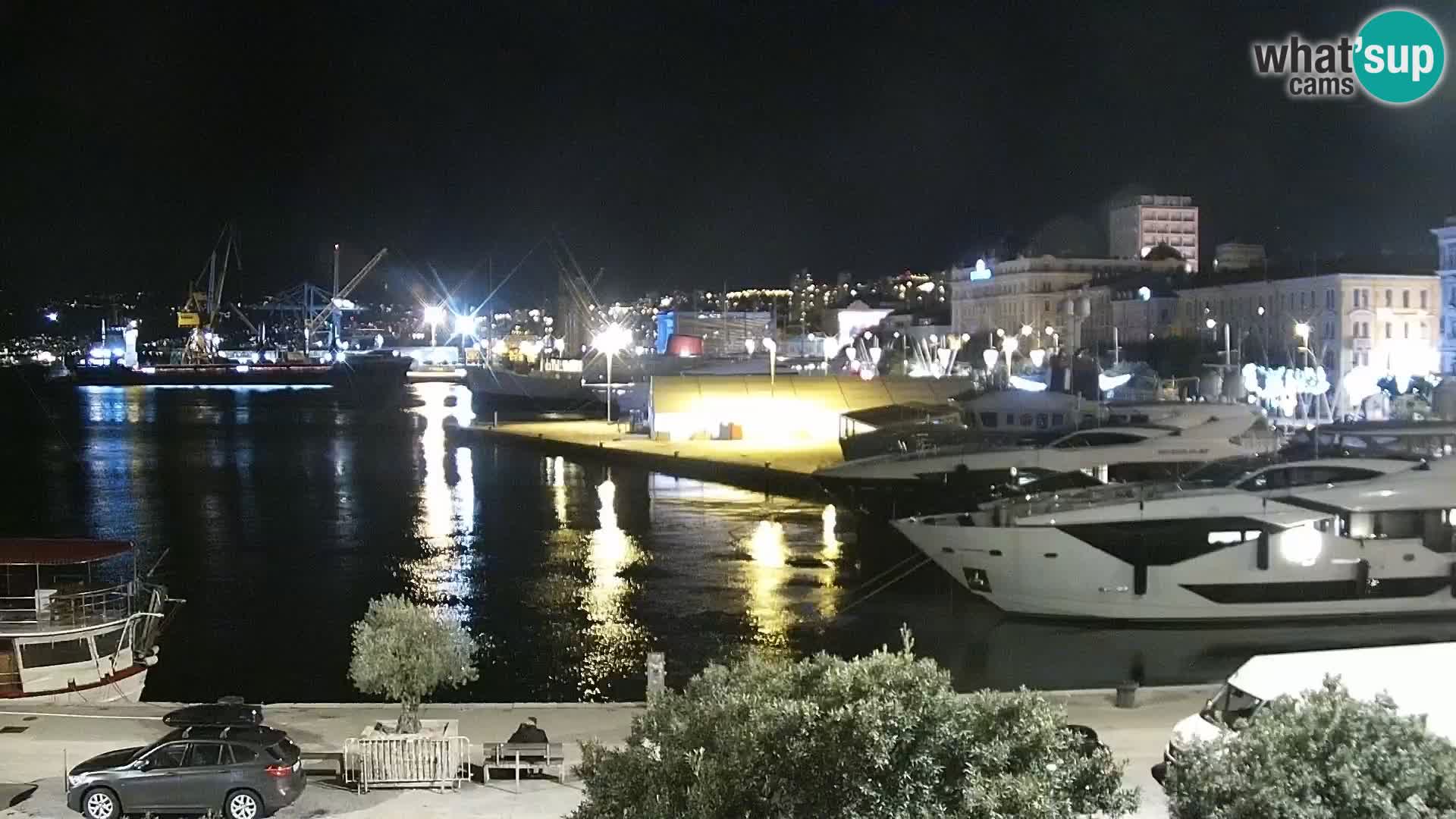 The Riva and Marina in Rijeka  – Live Webcam Croatia